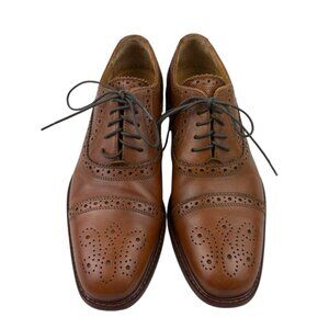 Broletto Baroque Mens Shoes 7.5  Brown Italian Leather Oxford Dress Quiet Luxury